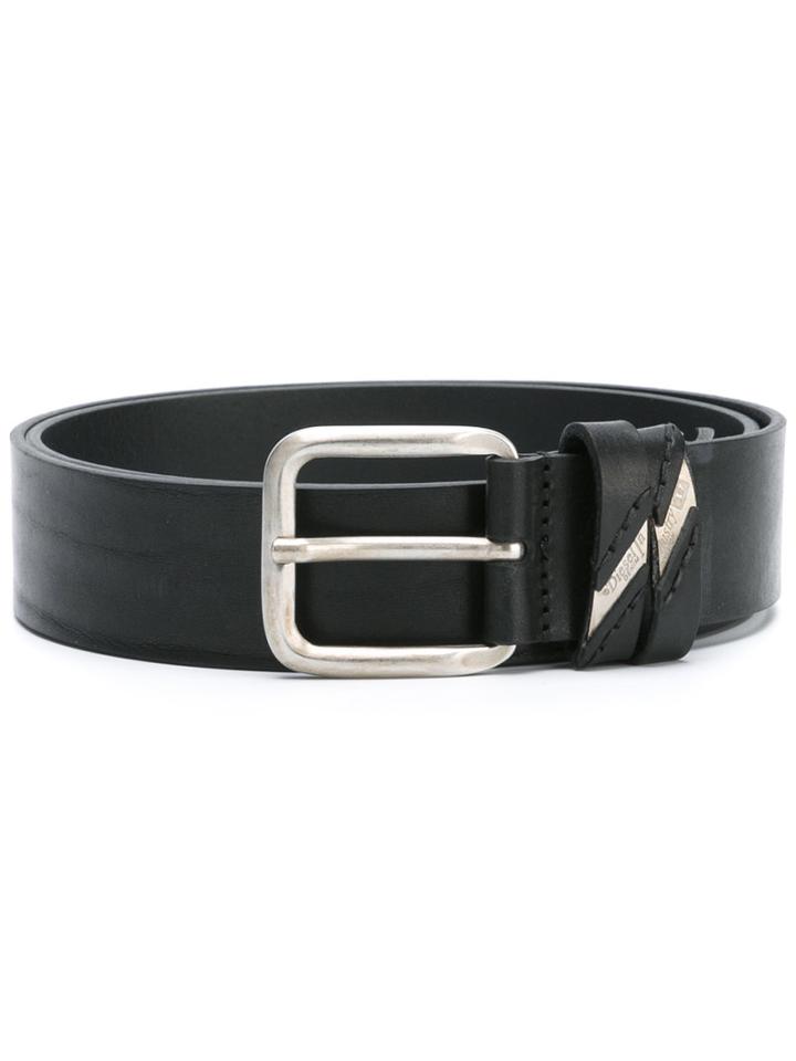 Diesel Buckled Belt, Men's, Size: 105, Black, Calf Leather