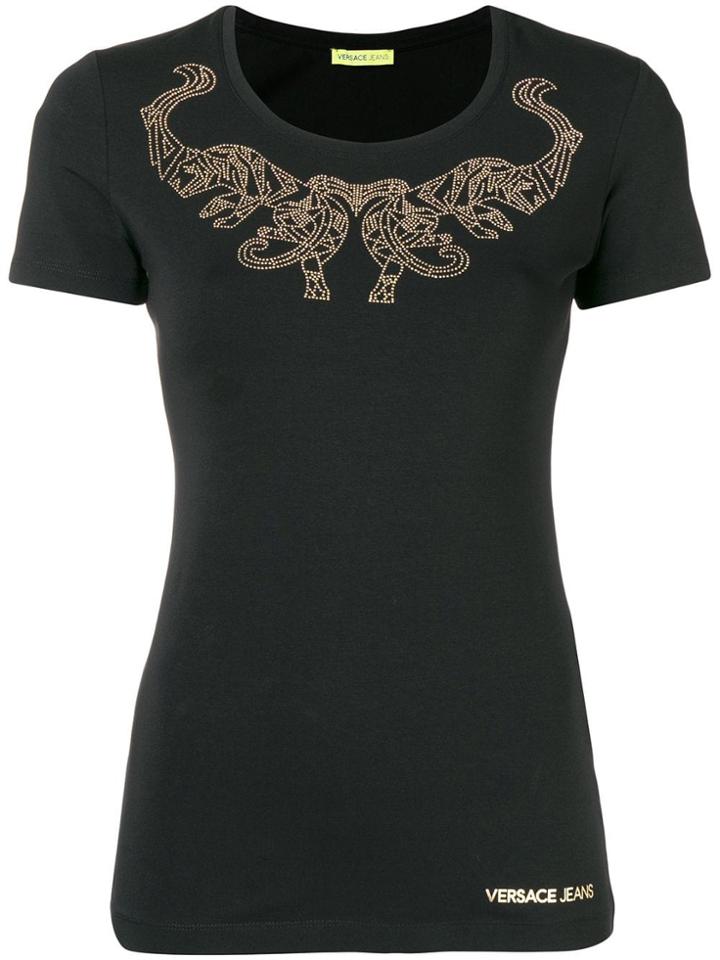 Versace Jeans Studded Elephant T-shirt - Black