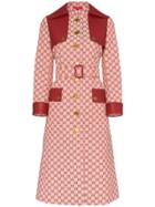 Gucci Gg Print Canvas Trench Coat - Red