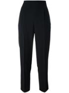 Romeo Gigli Vintage Tapered Trousers, Women's, Size: 40, Black
