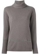 Fabiana Filippi Turtle Neck Jumper, Women's, Size: 42, Brown, Silk/cashmere/merino