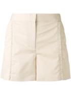 Ps By Paul Smith - Ruffle Shorts - Women - Cotton/viscose - 44, Nude/neutrals, Cotton/viscose