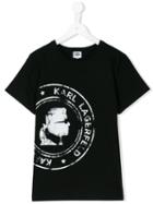 Karl Lagerfeld Kids Printed T-shirt, Boy's, Size: 16 Yrs, Black