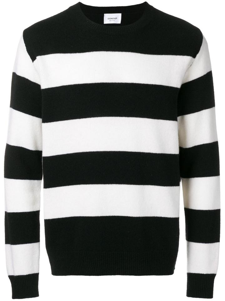 Dondup Striped Crew Neck Jumper - Black