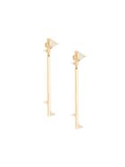 Eva Fehren 18kt Rose Gold Queen Diamond Drop Earrings - Silver