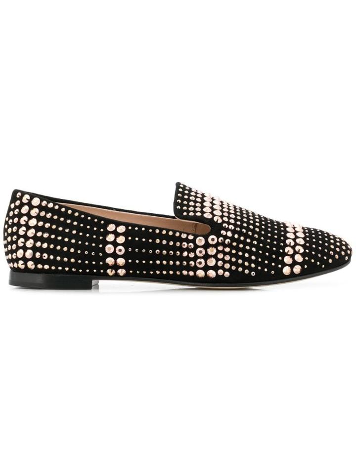 Giuseppe Zanotti Flat Studded Loafers - Black