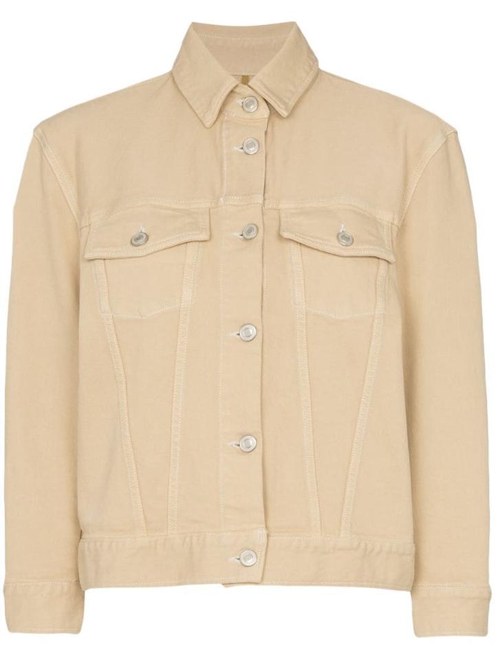 Jeanerica Boxy Stretch-denim Jacket - Neutrals