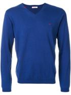 Sun 68 V-neck Jumper - Blue