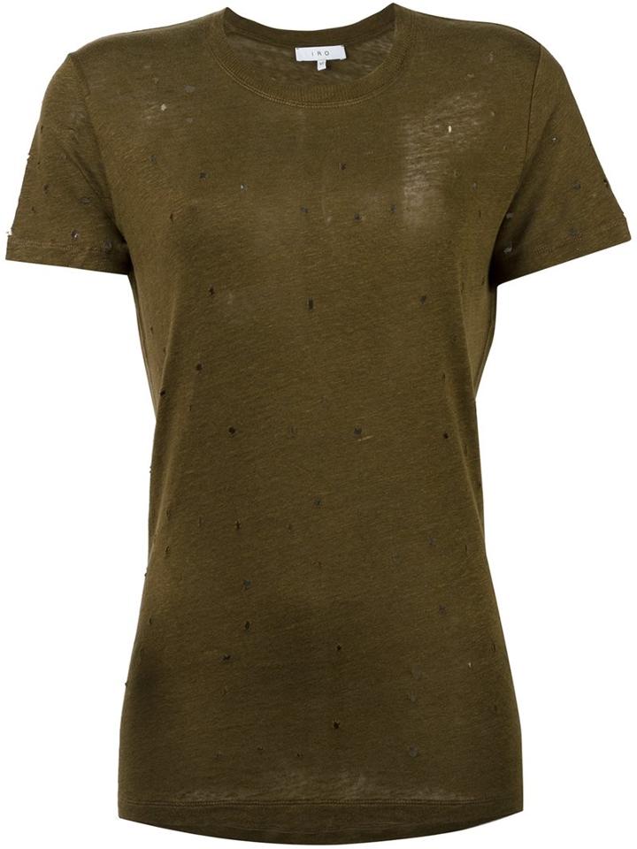 Iro Fitted T-shirt, Women's, Size: Xs, Green, Linen/flax