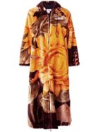 Marine Serre Sunflower Print Long Tracksuit Jacket - Orange