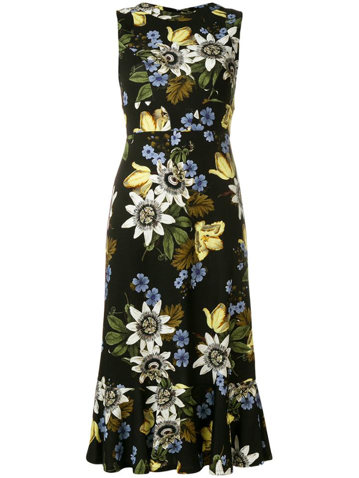 Erdem Varo Passion Print Grazia Dress - Black