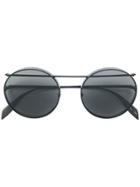 Alexander Mcqueen Eyewear Round Frame Aviator Sunglasses - Black