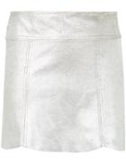 Andrea Bogosian Metallic Straight Mini Skirt