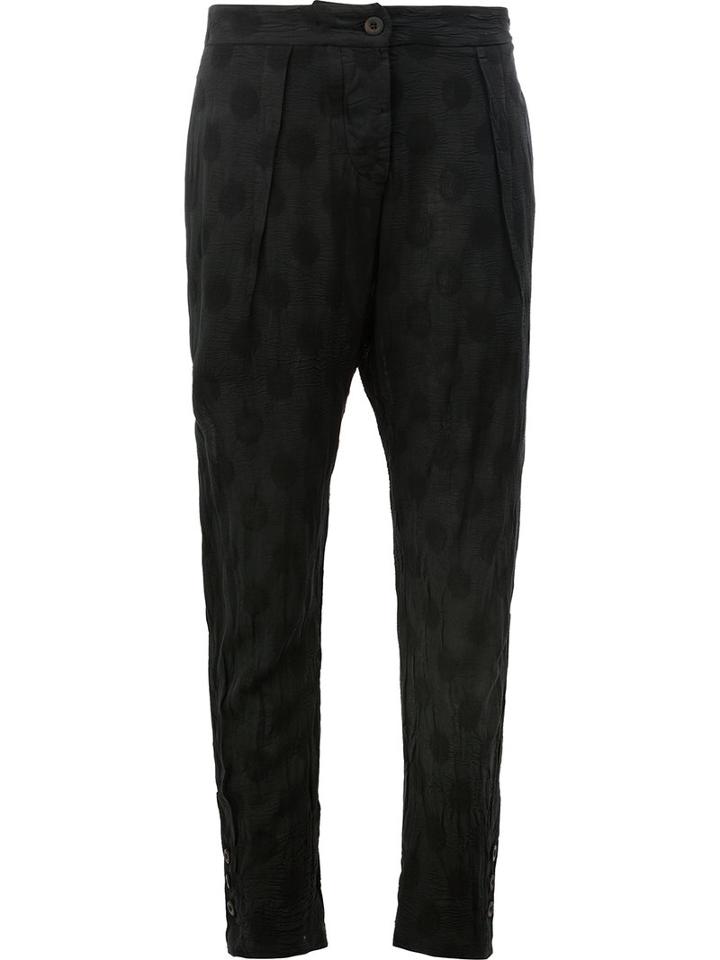 Lost & Found Ria Dunn Embroidered Tapered Trousers, Women's, Size: Medium, Black, Cotton/viscose