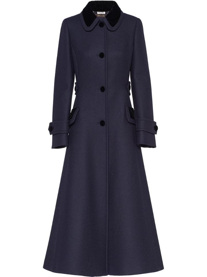 Miu Miu Button-front Coat - Blue