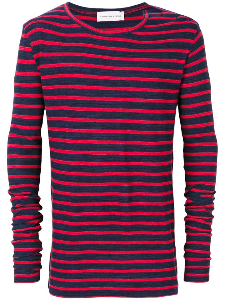 Faith Connexion Striped Sweatshirt - Blue