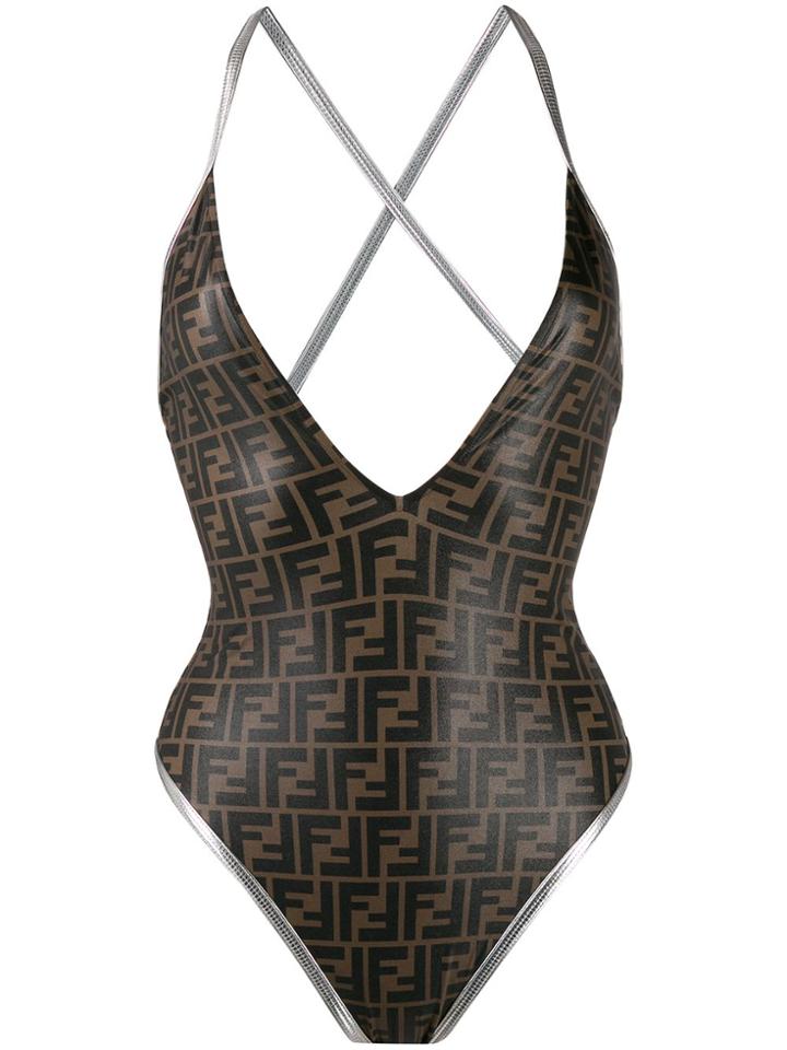 Fendi Monogram Print One-piece - Black