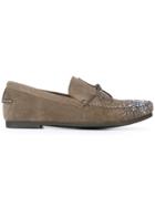 Tomas Maier Paint Detail Loafers - Green