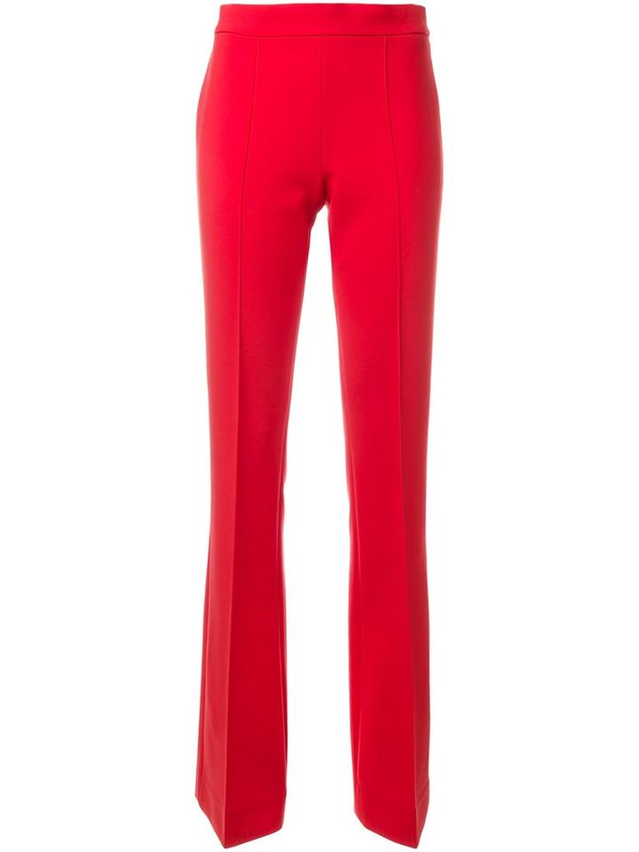 Victoria Victoria Beckham Flared Trousers, Women's, Size: 8, Red, Polyamide/spandex/elastane/wool