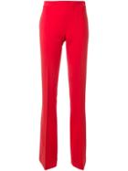 Victoria Victoria Beckham Flared Trousers, Women's, Size: 8, Red, Polyamide/spandex/elastane/wool