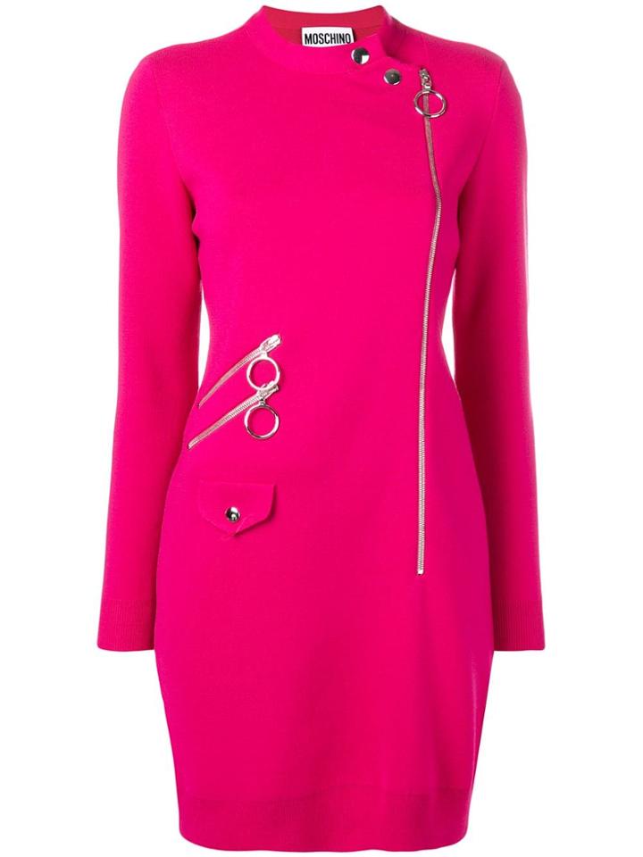 Moschino Side Zipped Dress - Pink