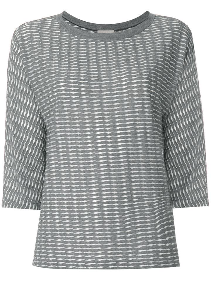 Armani Collezioni - Rope Effect Jumper - Women - Modal/polyamide - 46, Grey, Modal/polyamide