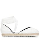 Pierre Hardy Bauhaus Beach Espadrilles, Women's, Size: 39, White, Calf Leather/cotton/leather/rubber