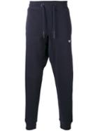 Armani Jeans Logo Drawstring Track Pants, Men's, Size: Medium, Blue, Cotton/spandex/elastane