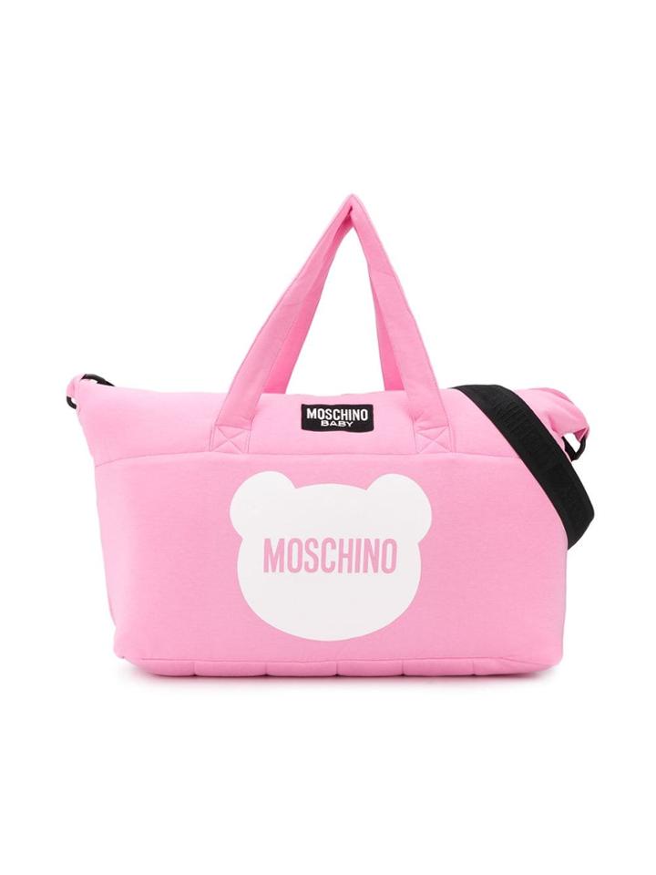 Moschino Kids Teddy Logo Changing Bag - Pink