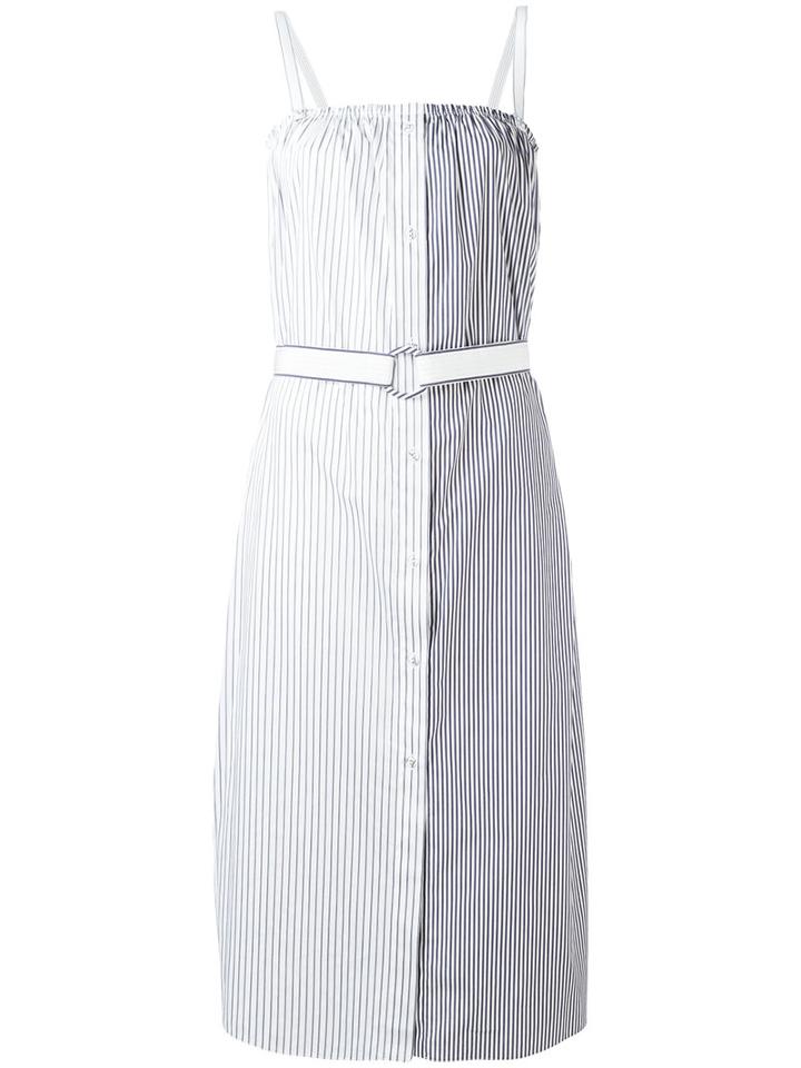 Victoria Victoria Beckham - Striped Dress - Women - Cotton - 10, Women's, White, Cotton