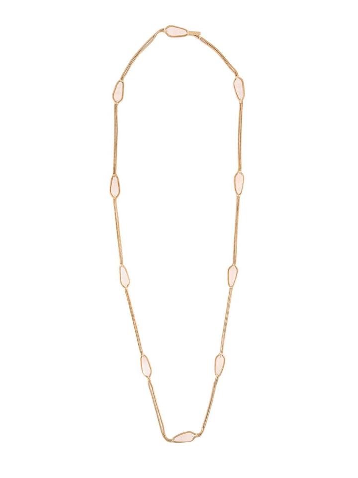 Rosantica Long Stone Chain Necklace - Metallic