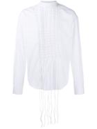 Haider Ackermann Lace Tie Shirt, Men's, Size: Medium, White, Cotton