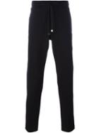 Dolce & Gabbana Drawstring Track Pants, Men's, Size: 50, Black, Cotton/copper/metallic Fibre/polyester