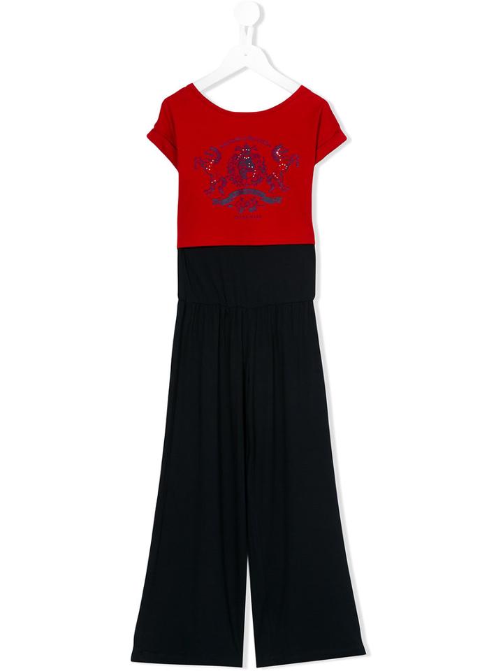 Lapin House - T-shirt Overlay Jumpsuit - Kids - Spandex/elastane/viscose - 8 Yrs, Blue