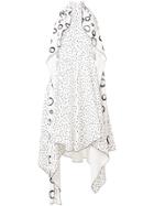 Ssheena Polka Dot Halterneck Dress - White