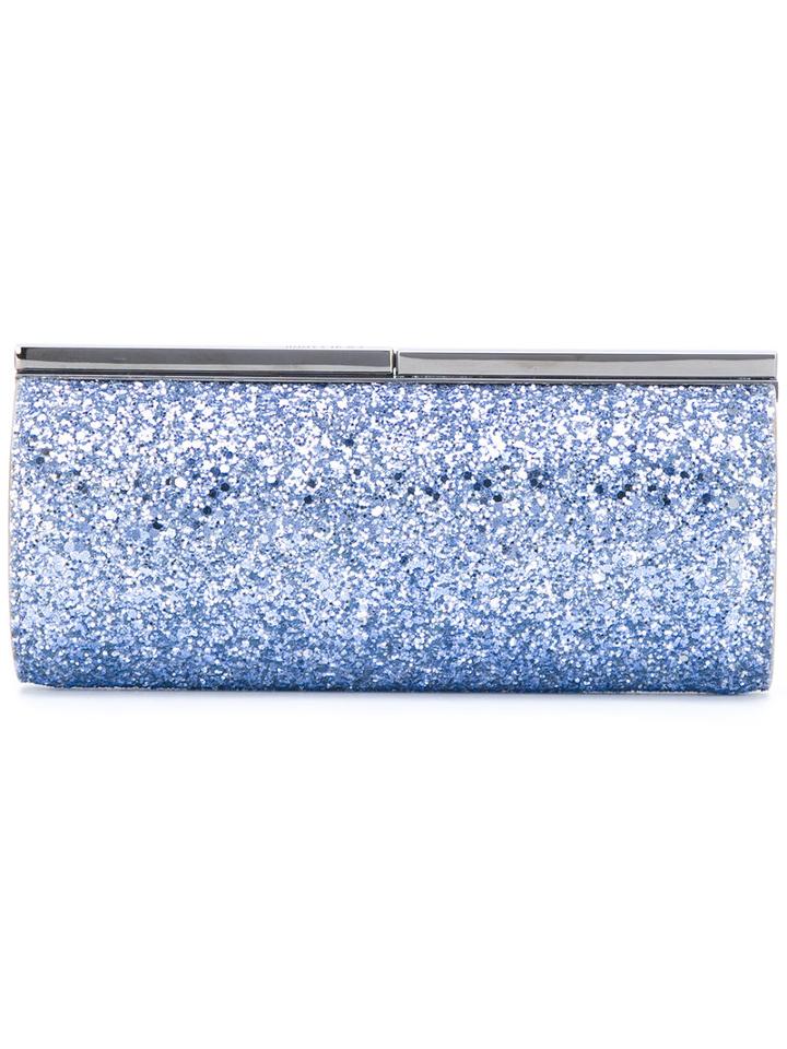 Jimmy Choo - Trinket Clutch - Women - Lurex - One Size, Women's, Blue, Lurex