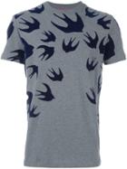 Mcq Alexander Mcqueen 'swallow' T-shirt, Men's, Size: Xs, Grey, Cotton