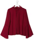 Twin-set Teen Draped Blouse - Red