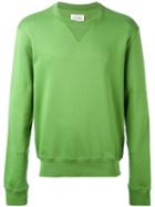 Crew Neck Sweater - Men - Cotton/calf Leather - 48, Green, Cotton/calf Leather, Maison Margiela