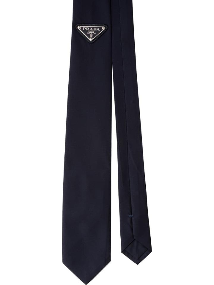 Prada Nylon Gabardine Tie - Blue