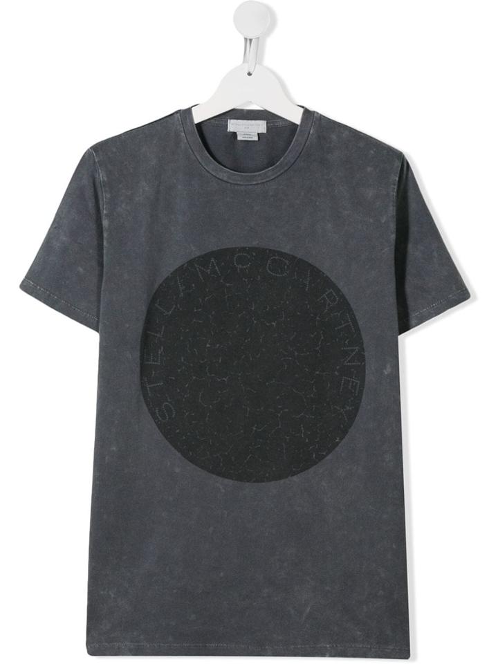 Stella Mccartney Kids Circle Logo Washed Out T-shirt - Grey