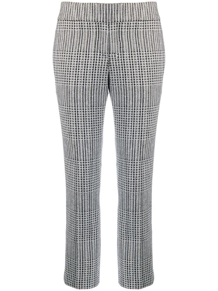 Ermanno Scervino Check Cropped Trousers - Grey