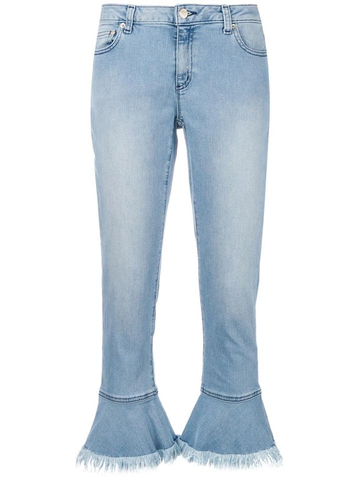 Michael Michael Kors Fringed Hem Jeans - Blue
