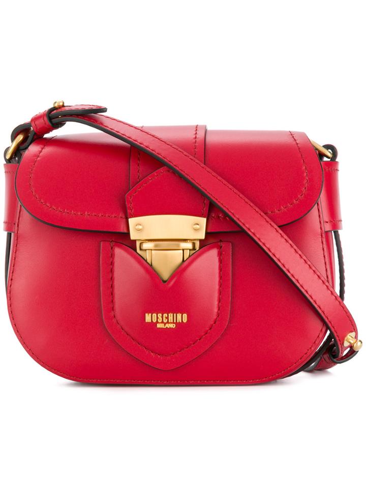 Moschino Mini Buckled Shoulder Bag - Red