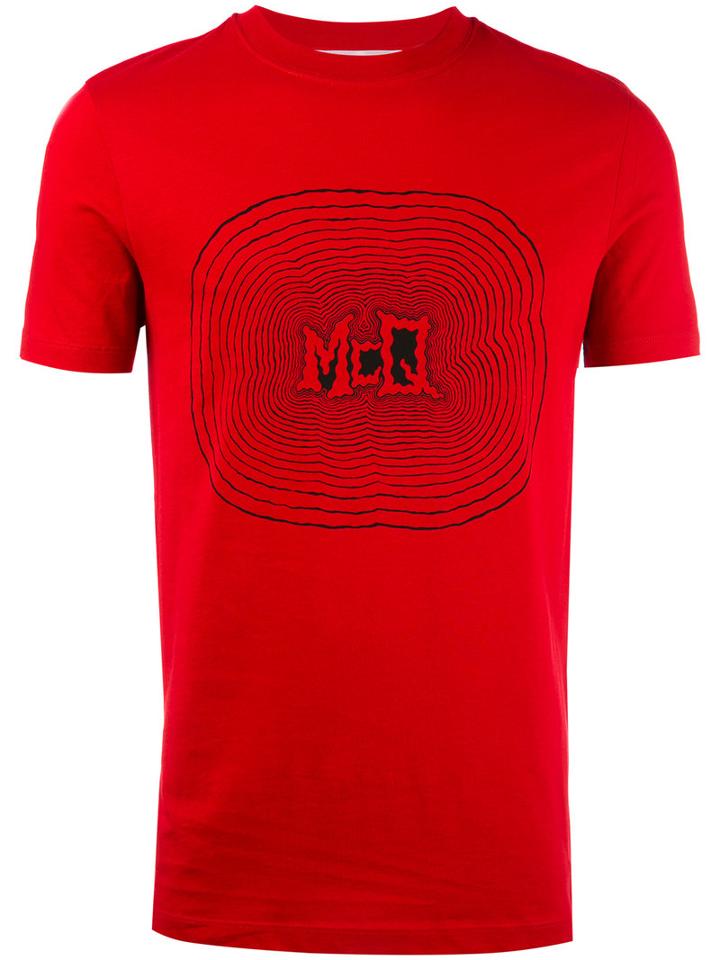 Mcq Alexander Mcqueen Printed Motif T-shirt, Men's, Size: Xs, Red, Cotton
