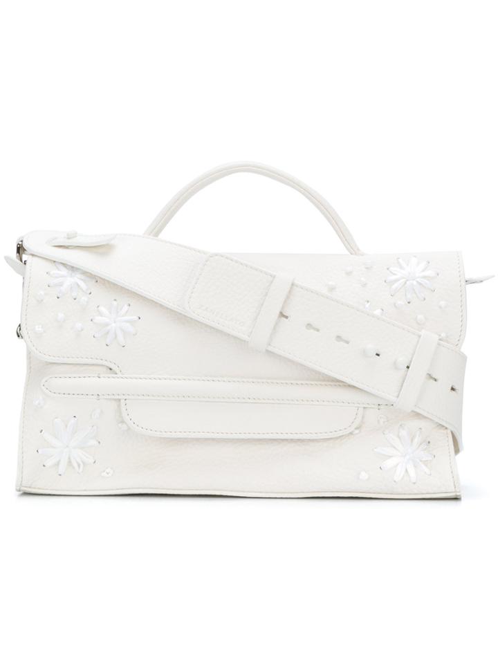 Zanellato Embroided Style Shoulder Bag - White