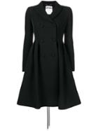 Moschino Double-breasted Flared Coat - Black