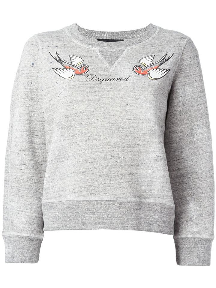 Dsquared2 Bird Logo Sweatshirt, Women's, Size: Xs, Grey, Cotton