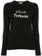 Bella Freud Solidarité Feminine Jumper - Black
