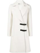 Lanvin Buckle Detail Coat - White